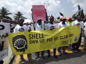 Protest against Shell (SPDC)