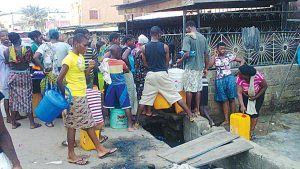Lagos residents sourcing for water