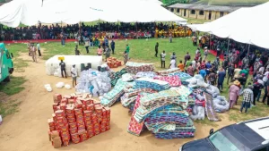 ISOPADEC distributes relief materials to flood victims in Imo
