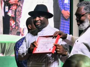 INEC presents certificate of return to Joel-Onowakpo