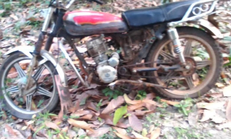 Motorbike seized from the illegal miners