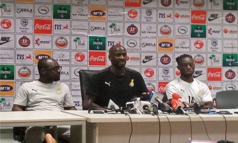 Ghanian Coach addressing the press