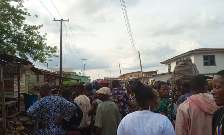 Scene of Four Children electrocuted in Ondo