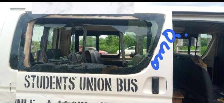 Attacked AAUA bus