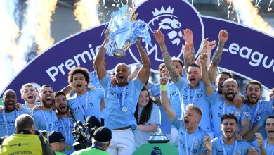 Manchester City Lift EPL Trophy