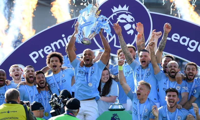 Manchester City Lift EPL Trophy