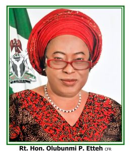 Former Speaker of the House of Representatives, Mrs Patricia Olubunmi Etteh