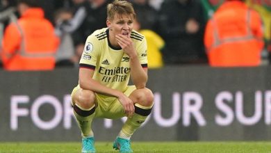 Martin Odegaard after the Newcastle game at St. James Park