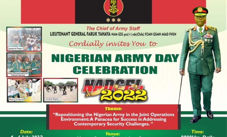 Army celebration banner