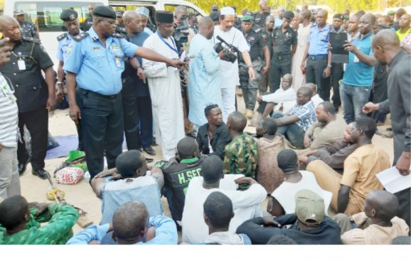 Borno police parades 87 suspects for terrorism, kidnapping, others