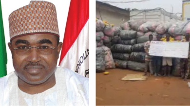 NDLEA boss and some seized drug