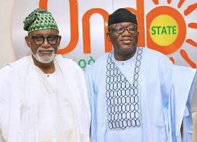 You've etched your name in Gold, finished strong, Akeredolu celebrates Fayemi