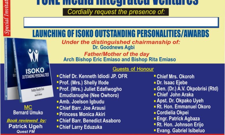 Isoko Mirror, 'Delta Pillar of Development Awards', Book Launch to hold November 3rd