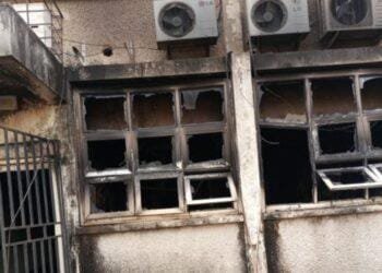 BREAKING: Fire Guts Enugu State Broadcasting Service.