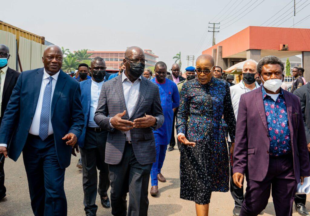 Obaseki Inspects Ongoing Reconstruction of Block B Secretariat Complex