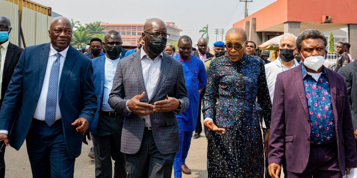 Obaseki Inspects Ongoing Reconstruction of Block B Secretariat Complex