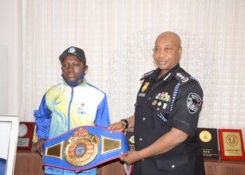 IGP Promotes Constable for Winning WBF Super Bantamweight Female Belt