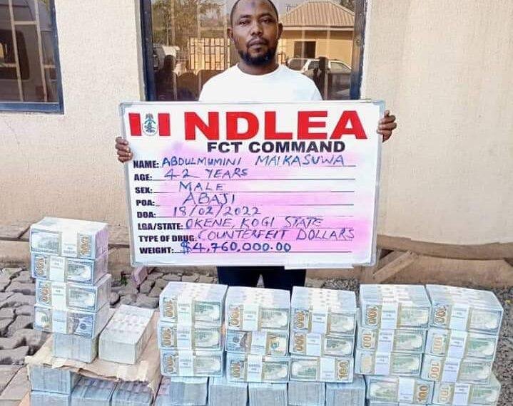 NDLEA Arrest Man with Fake $4.7million Cash in Abuja