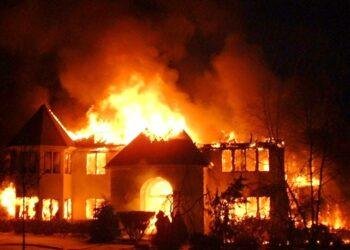 Mother, three children, two others reportedly burnt to death while asleep