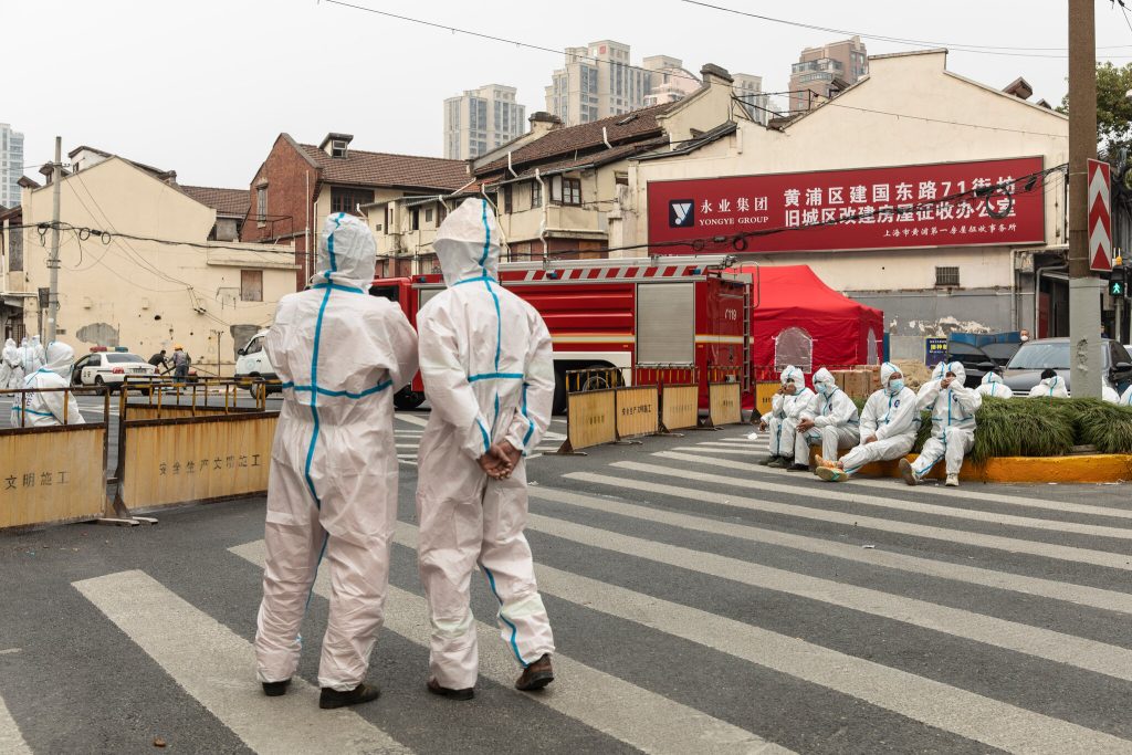 China’s financial hub of Shanghai launched a two-stage lockdown of its 26 million residents on Monday, closing bridges and tunnels