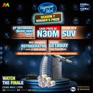 Prices to be won at Nigerian Idol Season 7