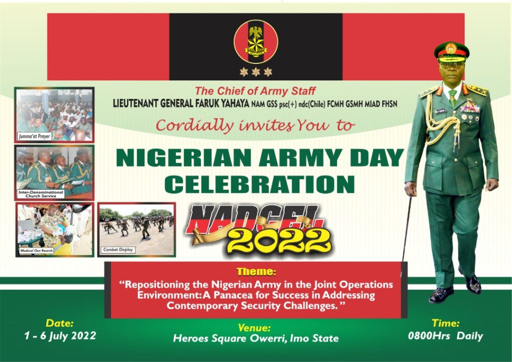 Army celebration banner