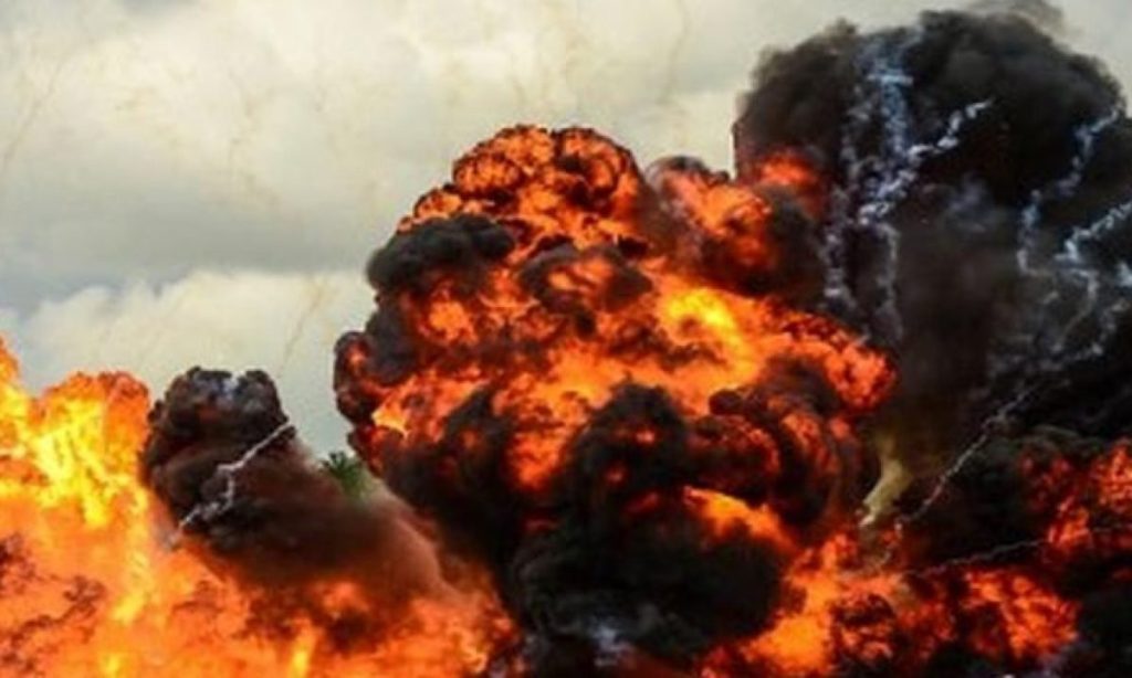 Explosive device blows up planters
