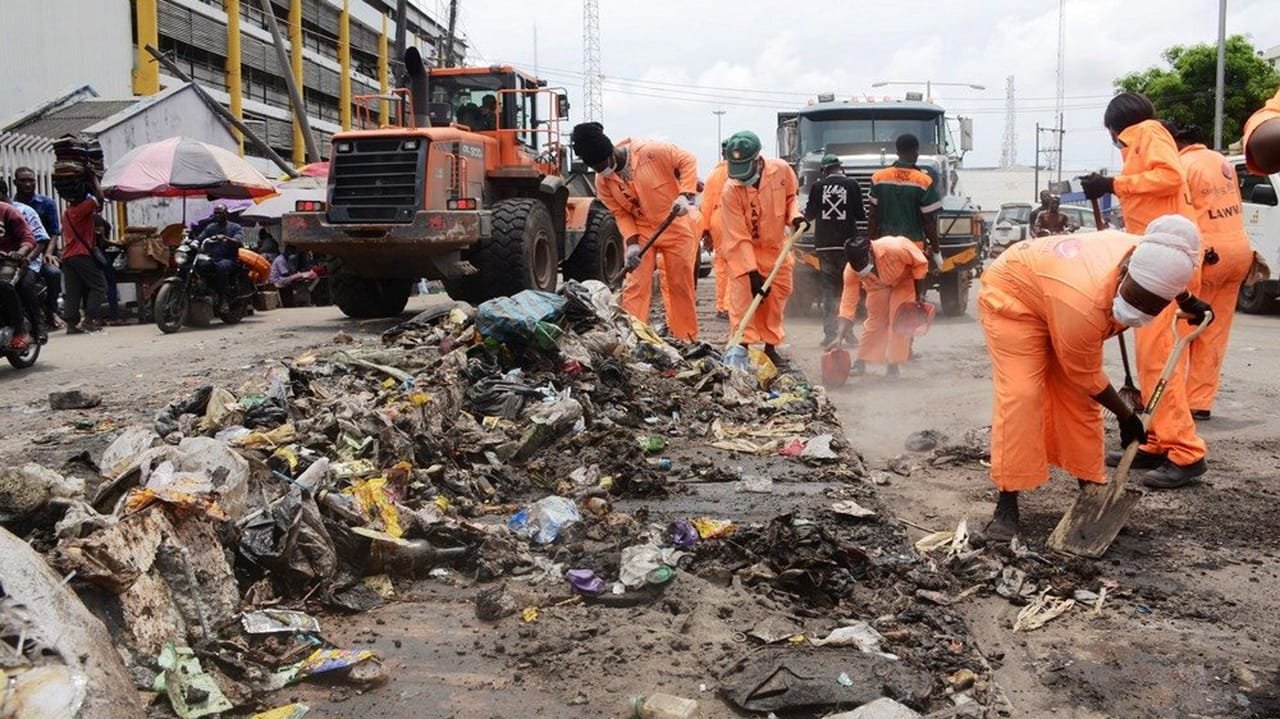 LAWMA waste collection truck in Lagos