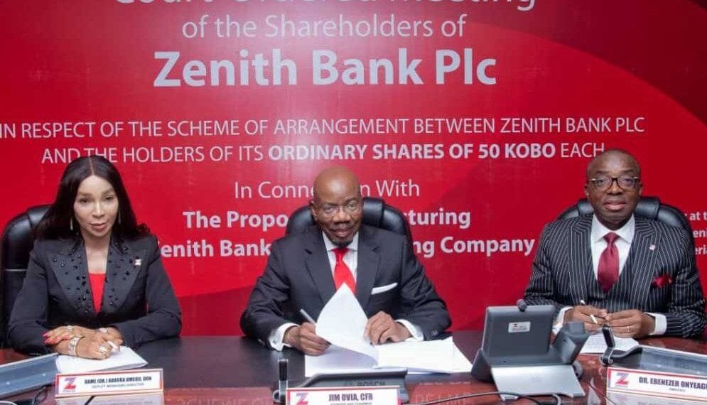 Shareholders approve HoldCo structure for Zenith Bank at EGM
