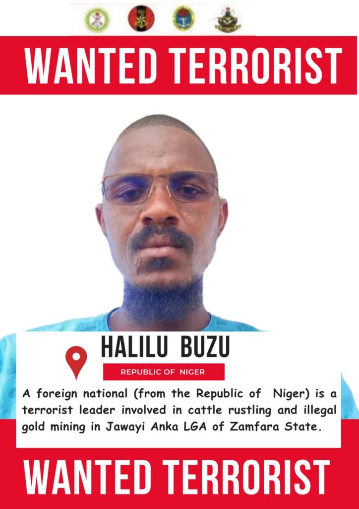 DHQ declares notorious Nigerien terrorists leader, Halilu Buzu wanted