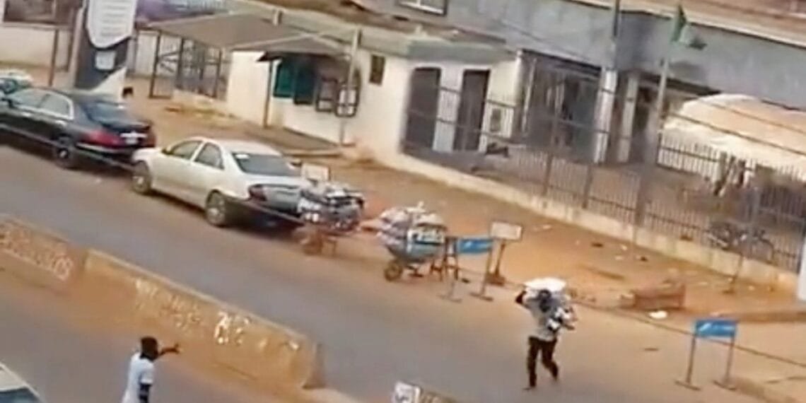 2 shot as robbers cart away 2 Ghana-must-go bags of money