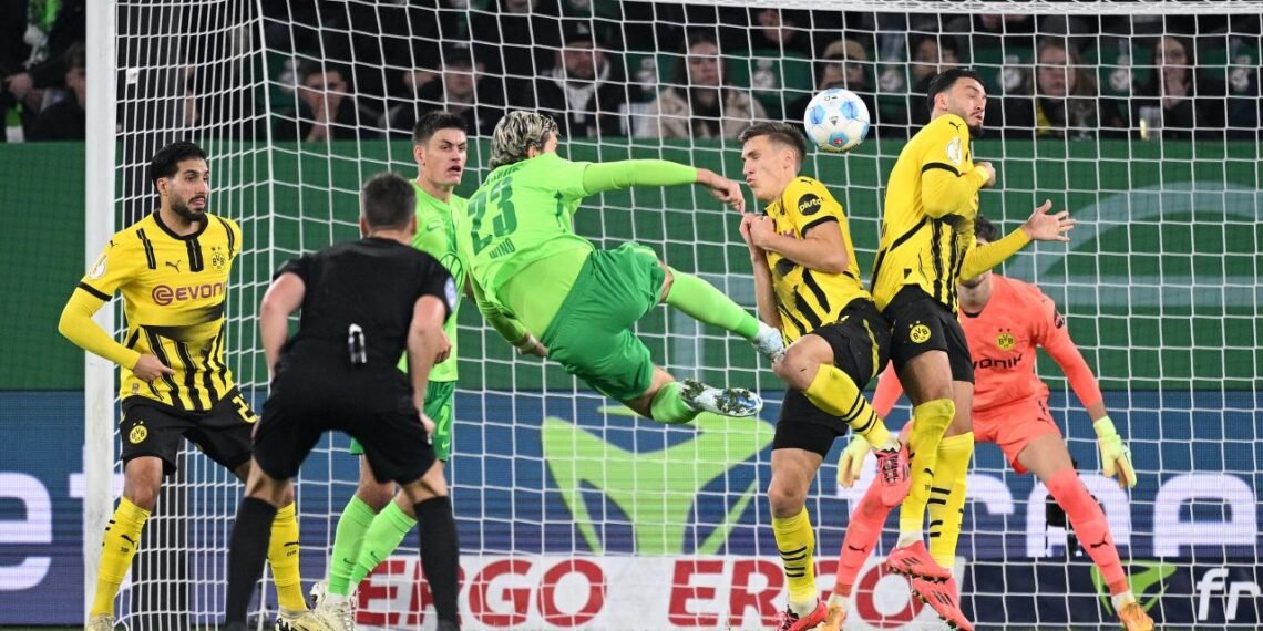 Jonas Wind's late strike sends VfL Wolfsburg past Borussia Dortmund in German Cup upset