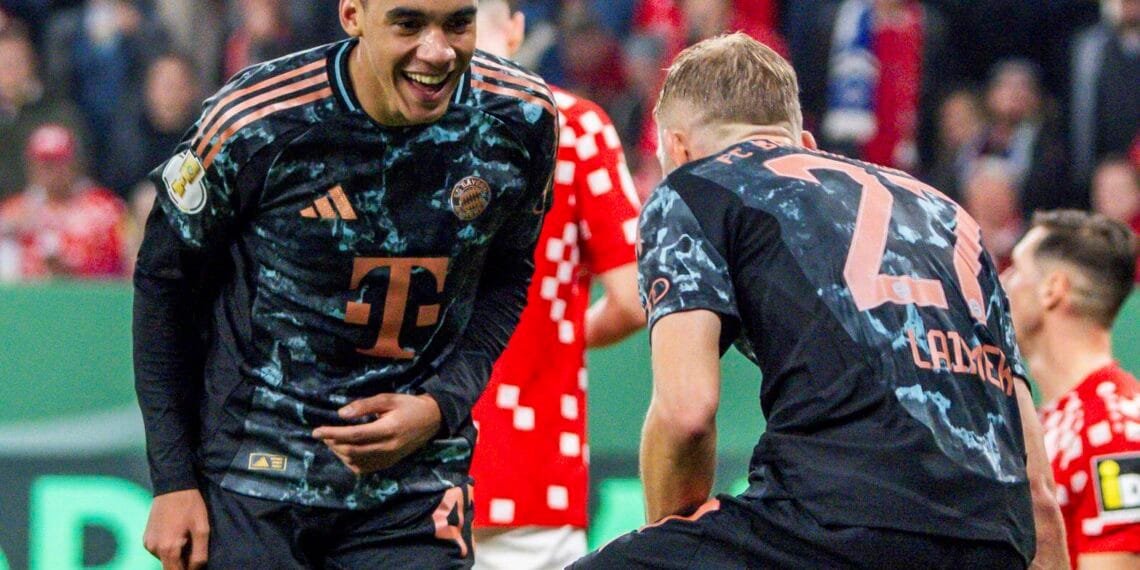 Jamal Musiala's first-half hat-trick propels Bayern Munich to 4-0 win over Mainz in German Cup
