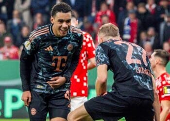 Jamal Musiala's first-half hat-trick propels Bayern Munich to 4-0 win over Mainz in German Cup