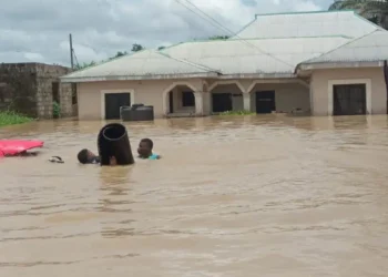 Flood submerges Ewulu access road, threatens community