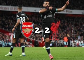 Mohamed Salah’s late goal seals 2-2 draw for Liverpool against Arsenal