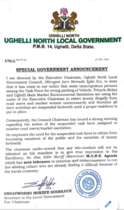 LG Chairman suspends Taskforce over illegal extortion
