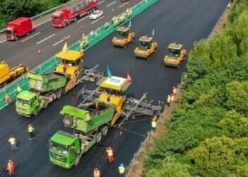China makes history with first fully unmanned road construction project, uses only drones and robots
