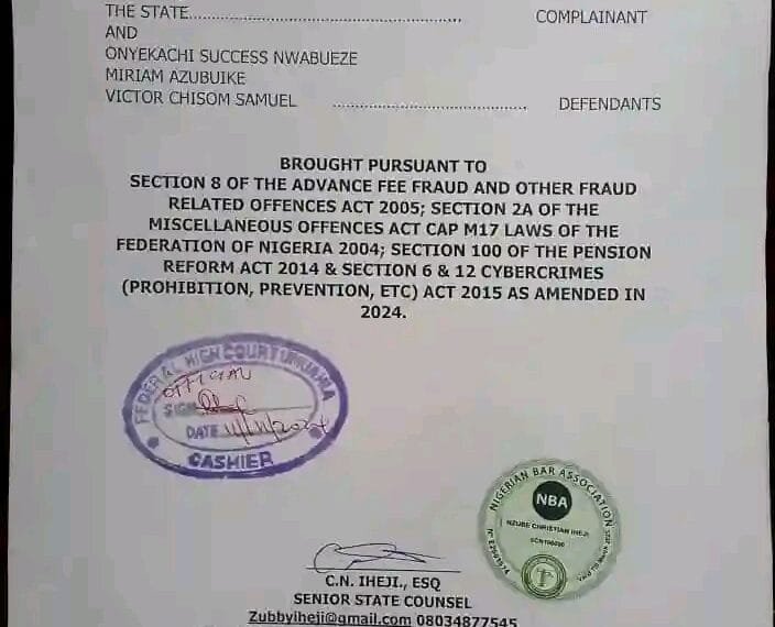 Abia arraigns 3 civil servants for alleged pension fraud