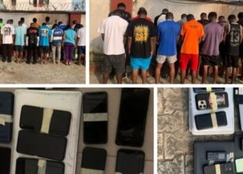 EFCC arrest 35 internet graudsters, seize 48 phones, laptops, exotic cars in Aba