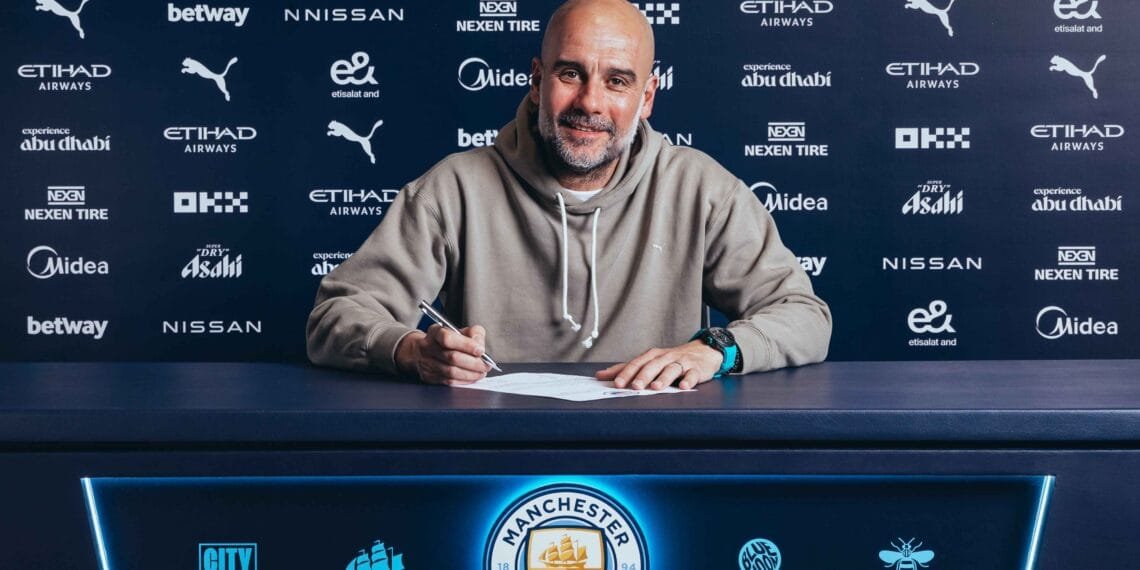 Pep Guardiola extends Man City reign until 2027, fans ecstatic