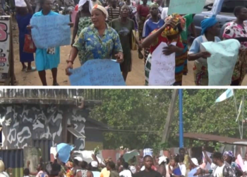 Old women go naked in protest of incessant kidnapping in Abraka