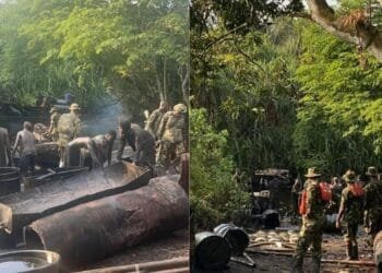 Nigerian Army dismantles 34 illegal Refineries, seizes over 80,000 liters of stolen Oil in Niger Delta crackdown
