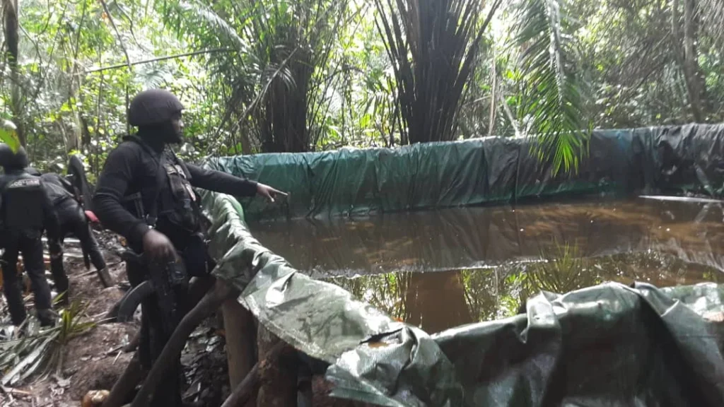 NSCDC busts suspected illegal petroleum refinery in Ebonyi, seizes 45,000 liters of unrefined oil