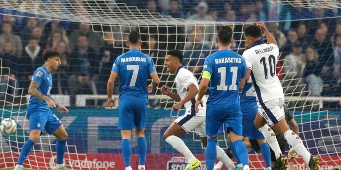 England cruise past hosts Greece 3-0 to go top of Nations League group