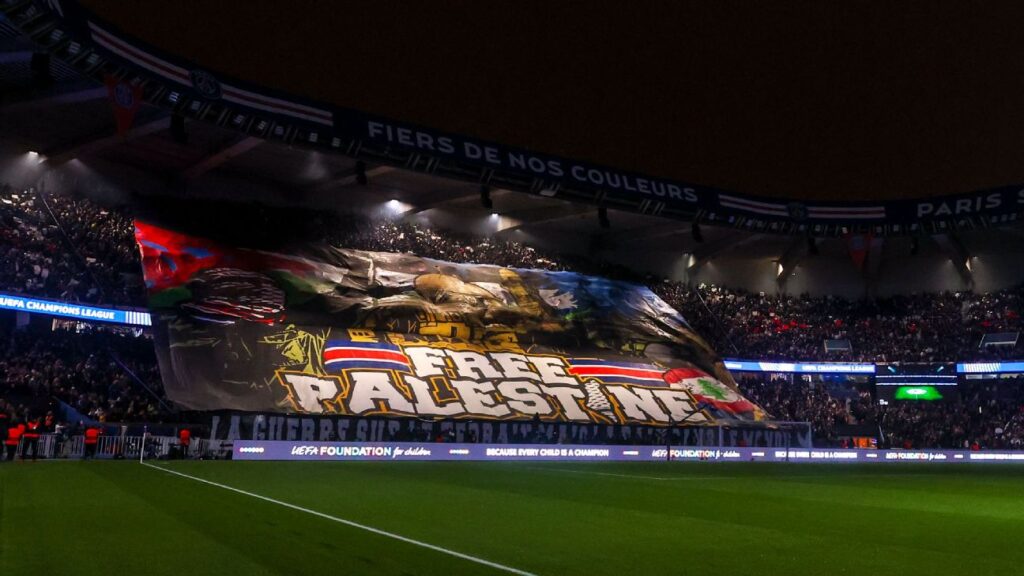 UEFA clears PSG after fans’ massive ‘Free Palestine’ banner sparks controversy