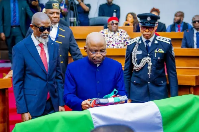 Alex Otti unveils ambitious N750bn 2025 budget, focus on roads, education, agriculture