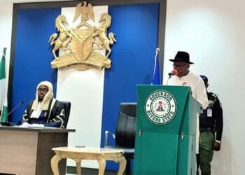 Gov. Fubara presents N1.1tn 2025 budget to 4-member Rivers assembly