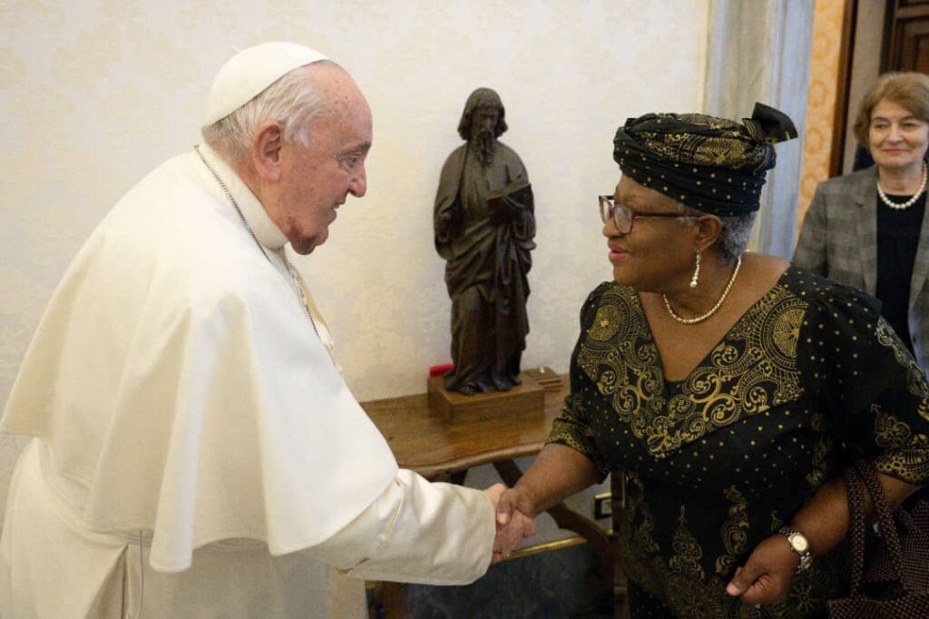 Okonji-Iweala updates Pope Francis on Zayed Award for Human Fraternity
