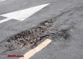 Concrete on Tarred roads in Delta